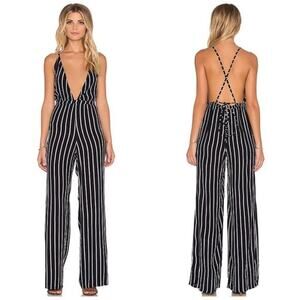 Faithfull the Brand Stripe Jumpsuit Navy